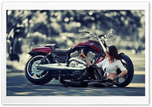 Girl Motorcycle Ultra HD Wallpaper for 4K UHD Widescreen desktop, tablet & smartphone