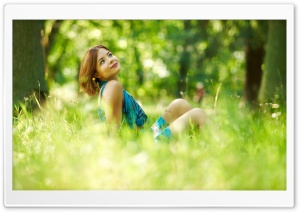 Girl on the Grass Ultra HD Wallpaper for 4K UHD Widescreen desktop, tablet & smartphone