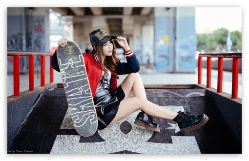 Girl Skateboarder Style Ultra HD Desktop Background Wallpaper for 4K ...