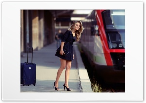 Girl, Train Ultra HD Wallpaper for 4K UHD Widescreen desktop, tablet & smartphone