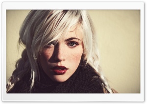 Girl White Hair and Dark Eyebrows Ultra HD Wallpaper for 4K UHD Widescreen desktop, tablet & smartphone