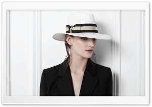 Girl White Panama Hat Ultra HD Wallpaper for 4K UHD Widescreen desktop, tablet & smartphone