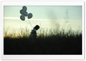 Girl With Balloons Ultra HD Wallpaper for 4K UHD Widescreen desktop, tablet & smartphone