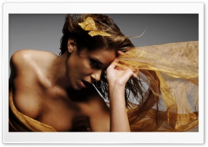Girl With Golden Scarf Ultra HD Wallpaper for 4K UHD Widescreen desktop, tablet & smartphone