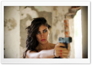 Girl With Gun Ultra HD Wallpaper for 4K UHD Widescreen desktop, tablet & smartphone
