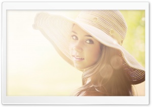 Girl With Summer Hat Ultra HD Wallpaper for 4K UHD Widescreen desktop, tablet & smartphone