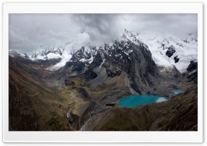 Glacial Lake in the High Mountains 4K UHD Wallpaper for Widescreen and UltraWide Desktop, UltraHD TV, Smartphone, Tablet