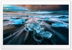 Glacier Lagoon Iceland Ultra HD Wallpaper for 4K UHD Widescreen desktop, tablet & smartphone
