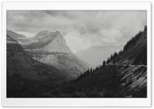 Glacier National Park Black and White Landscape Ultra HD Wallpaper for 4K UHD Widescreen desktop, tablet & smartphone