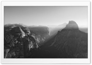 Glacier Point Yosemite National Park Black and White Ultra HD Wallpaper for 4K UHD Widescreen desktop, tablet & smartphone