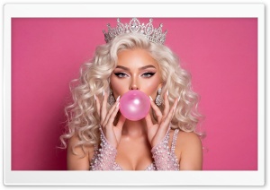 Glamorous Princess Pop-art 4K UHD Wallpaper for Widescreen and UltraWide Desktop, UltraHD TV, Smartphone, Tablet