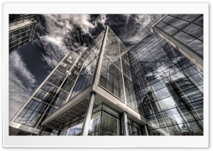 Glass Building Reflection Ultra HD Wallpaper for 4K UHD Widescreen desktop, tablet & smartphone