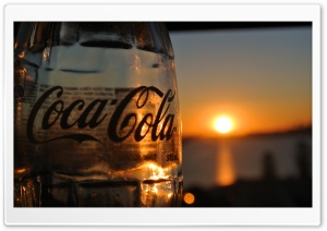 Glass Coke Sunset Ultra HD Wallpaper for 4K UHD Widescreen desktop, tablet & smartphone