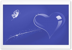 Glass Heart Blue Ultra HD Wallpaper for 4K UHD Widescreen desktop, tablet & smartphone