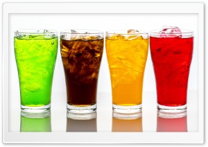 Glasses of Soda with Ice Cubes Ultra HD Wallpaper for 4K UHD Widescreen desktop, tablet & smartphone