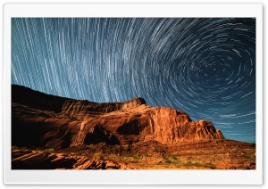Glen Canyon, Star Trails, Astrophotography Ultra HD Wallpaper for 4K UHD Widescreen desktop, tablet & smartphone