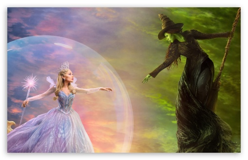 Glinda the Good, Wicked Witch of the West, Wicked For Good 2025 Movie UltraHD Wallpaper for UHD 16:9 ; HD 16:9 ; UltraWide 21:9 24:10 ; Widescreen 16:10 5:3 ; Fullscreen 4:3 5:4 3:2 ; Tablet 1:1 ; Mobile 9:16 9:19.5 9:20 9:21 9:22 10:16 2:3 3:5 3:4 ;