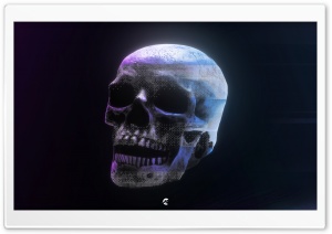 Glitch Art Style Skull Ultra HD Wallpaper for 4K UHD Widescreen desktop, tablet & smartphone