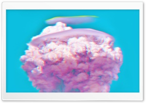 Glitch Pink Nuke Explosion Aesthetic Ultra HD Wallpaper for 4K UHD Widescreen desktop, tablet & smartphone
