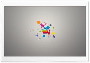 Glossy Apple Colorful Splash Ultra HD Wallpaper for 4K UHD Widescreen desktop, tablet & smartphone