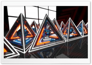 Glowing Pyramids Ultra HD Wallpaper for 4K UHD Widescreen desktop, tablet & smartphone