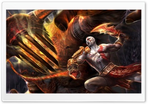 God Of War Fighting Ultra HD Wallpaper for 4K UHD Widescreen desktop, tablet & smartphone