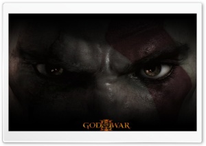 God of War III, Kratos Eyes Ultra HD Wallpaper for 4K UHD Widescreen desktop, tablet & smartphone