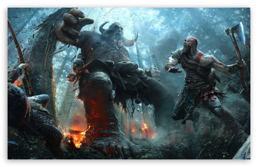 God of War Wallpaper 4K, Ultrawide, Kratos, PC Games