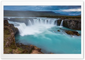 Godafoss Waterfall Iceland Ultra HD Wallpaper for 4K UHD Widescreen desktop, tablet & smartphone