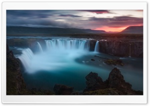 Godafoss Waterfalls, Iceland Ultra HD Wallpaper for 4K UHD Widescreen desktop, tablet & smartphone