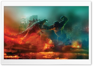 Godzilla vs Kong Fight Movie Ultra HD Wallpaper for 4K UHD Widescreen desktop, tablet & smartphone