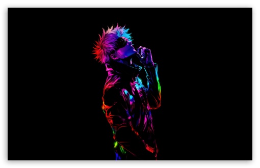 Gojo Satoru, Colorful, Black Background, FanArt, Manga, Iridescent UltraHD Wallpaper for UHD 16:9 ; HD 16:9 ; UltraWide 21:9 24:10 32:9 32:10 ; Widescreen 16:10 5:3 ; Fullscreen 4:3 5:4 3:2 ; Tablet 1:1 ; Mobile 9:16 9:19.5 9:20 9:21 9:22 10:16 2:3 3:5 3:4 ; Dual 16:10 5:3 16:9 4:3 5:4 3:2 ;