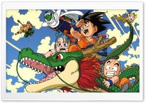Goku, Bulma, Krillin riding Shenron   Dragon Ball 4K UHD Wallpaper for Widescreen and UltraWide Desktop, UltraHD TV, Smartphone, Tablet