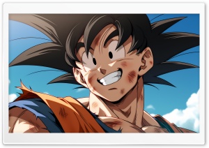 Goku Dragon Ball Smiling 4K UHD Wallpaper for Widescreen and UltraWide Desktop, UltraHD TV, Smartphone, Tablet
