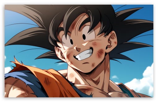 Goku Dragon Ball Smiling UltraHD Wallpaper for UHD 16:9 ; HD 16:9 ; UltraWide 21:9 24:10 32:9 32:10 ; Widescreen 16:10 ; Tablet 1:1 ; Mobile 9:16 9:19.5 9:20 9:21 9:22 ; Dual 16:10 16:9 ;