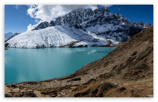 Gokyo Lake, Gokyo Ri, Nepal, Himalayas, Mountains, Landscape UltraHD Wallpaper for UHD 16:9 ; HD 16:9 ; UltraWide 21:9 24:10 32:9 32:10 ; Widescreen 16:10 5:3 ; Fullscreen 4:3 5:4 3:2 ; Tablet 1:1 ; Dual 16:10 5:3 16:9 4:3 5:4 3:2 ;