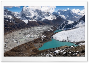 Gokyo Peak, Gokyo Ri, Gokyo Lakes, Nepal, Himalayas, Mountains, Landscape 4K UHD Wallpaper for Widescreen and UltraWide Desktop, UltraHD TV, Smartphone, Tablet