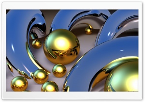 Gold Balls Ultra HD Wallpaper for 4K UHD Widescreen desktop, tablet & smartphone
