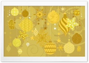 Gold Christmas Ultra HD Wallpaper for 4K UHD Widescreen desktop, tablet & smartphone