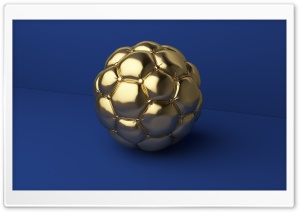 Gold Football Ball Art Ultra HD Wallpaper for 4K UHD Widescreen desktop, tablet & smartphone