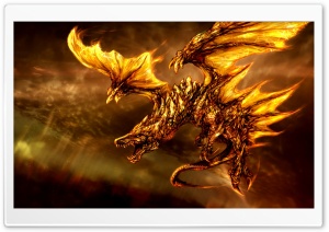 Gold Skin Chinese Dragon Ultra HD Wallpaper for 4K UHD Widescreen desktop, tablet & smartphone