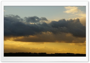 Gold Sunset Sky 5 4K UHD Wallpaper for Widescreen and UltraWide Desktop, UltraHD TV, Smartphone, Tablet