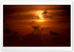 Gold Sunset Sky Ultra HD Wallpaper for 4K UHD Widescreen desktop, tablet & smartphone