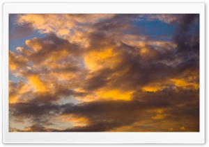 Golden Clouds Sky Ultra HD Wallpaper for 4K UHD Widescreen Desktop, Lockscreen, Screensaver, TV, Tablet, Smartphone