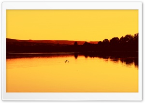 Golden Dusk Lake Ultra HD Wallpaper for 4K UHD Widescreen desktop, tablet & smartphone