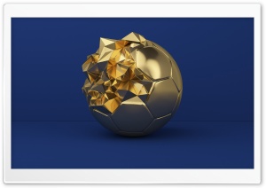 Golden Football Ball Trophy Ultra HD Wallpaper for 4K UHD Widescreen desktop, tablet & smartphone