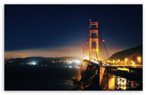 Golden Gate At Night UltraHD Wallpaper for HD 16:9 ; Widescreen 16:10 5:3 ; Fullscreen 4:3 5:4 3:2 ; Tablet 1:1 ; Mobile 3:4 ;