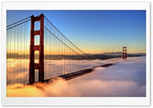 Golden Gate Bridge Enveloped by Fog Ultra HD Wallpaper for 4K UHD Widescreen desktop, tablet & smartphone