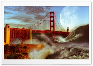 Golden Gate Bridge Storm Ultra HD Wallpaper for 4K UHD Widescreen desktop, tablet & smartphone