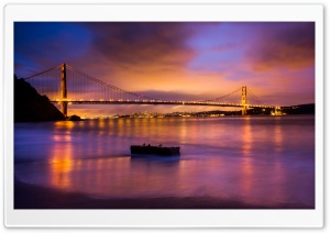 Golden Gate Bridge Sunrise at Kirby Cove San Francisco 4K UHD Wallpaper for Widescreen and UltraWide Desktop, UltraHD TV, Smartphone, Tablet
